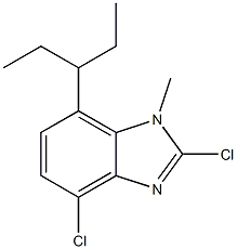 2,4-dichloro-1-methyl-7-(pentan-3-yl)-1H-benzo[d]imidazole Structure