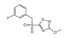 5-[(3-fluorophenyl)methylsulfonyl]-3-methoxy-1,2,4-thiadiazole Structure