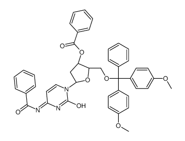 N-benzoyl-5'-O-[bis(p-methoxyphenyl)benzyl]-2'-deoxycytidine 3'-benzoate structure