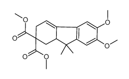 dimethyl 6,7-dimethoxy-9,9-dimethyl-9,9a-dihydro-1H-fluorene-2,2(3H)-dicarboxylate结构式