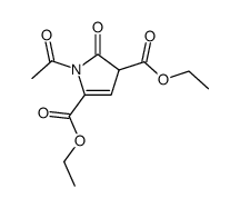 1-acetyl-5-oxo-4,5-dihydro-pyrrole-2,4-dicarboxylic acid diethyl ester结构式