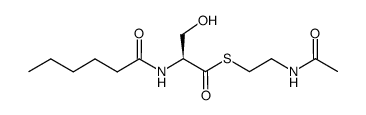 Nα-hexanoyl-L-serine N-acetylcysteamine thioester结构式