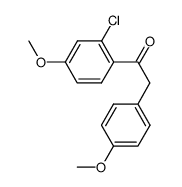 1-(2-chloro-4-methoxyphenyl)-2-(4-methoxyphenyl)-ethane-1-one结构式