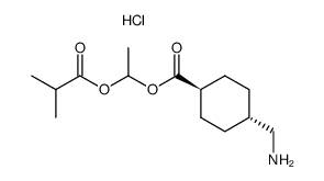 4-Aminomethyl-cyclohexanecarboxylic acid 1-isobutyryloxy-ethyl ester; hydrochloride Structure