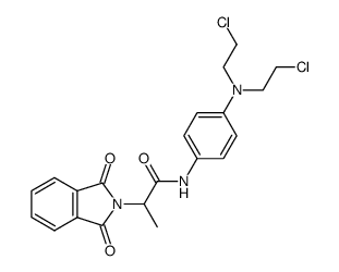 N-Phthaloyl-α-alanin-<4-bis-(2-chlorethyl)-amino-anilid>结构式