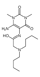 Uracil,6-amino-5-(2-dibutylaminoacetamido)-1,3-dimethyl- (6CI) structure