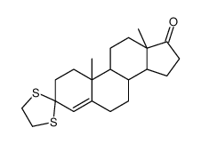 (10R,13S)-10,13-DIMETHYL-1,6,7,8,9,10,11,12,13,14,15,16-DODECAHYDROSPIRO[CYCLOPENTA[A]PHENANTHRENE-3,2'-[1,3]DITHIOLAN]-17(2H)-ONE结构式