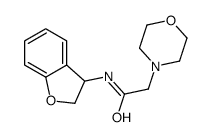 N-(2,3-dihydro-1-benzofuran-3-yl)-2-morpholin-4-ylacetamide结构式