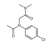 2-(N-acetyl-4-chloroanilino)-N,N-dimethylacetamide结构式