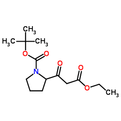 1-BOC-BETA-OXO-2-PYRROLIDINEPROPANOIC ACID ETHYL ESTER structure