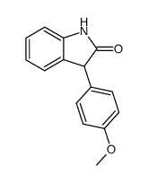 3-(4-methoxyphenyl)indolin-2-one结构式