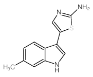 5-(6-Methyl-1H-indol-3-yl)-1,3-thiazol-2-amine结构式