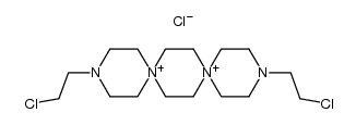 3,12-Bis(2-chloroethyl)-3,12-diaza-6,9-diazoniadispiro[5.2.5.2]hexadecane dichloride Structure