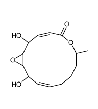 (3Z,11Z)-2,13-dihydroxy-8-methyl-9,15-dioxabicyclo[12.1.0]pentadeca-3,11-dien-10-one结构式