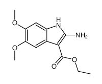 5,6-dimethoxy-2-amino-3-carbethoxyindole结构式