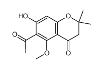 6-acetyl-7-hydroxy-5-methoxy-2,2-dimethyl-4-chromanone Structure