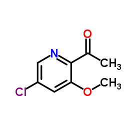 1-(5-Chloro-3-methoxy-2-pyridinyl)ethanone结构式