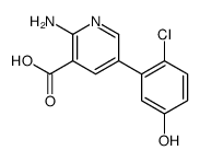 2-amino-5-(2-chloro-5-hydroxyphenyl)pyridine-3-carboxylic acid结构式