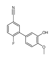 4-fluoro-3-(3-hydroxy-4-methoxyphenyl)benzonitrile Structure