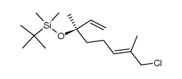 (R,E)-tert-butyl((8-chloro-3,7-dimethylocta-1,6-dien-3-yl)oxy)dimethylsilane结构式