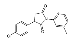 3-(4-chlorophenyl)-1-(4-methylpyridin-2-yl)pyrrolidine-2,5-dione Structure