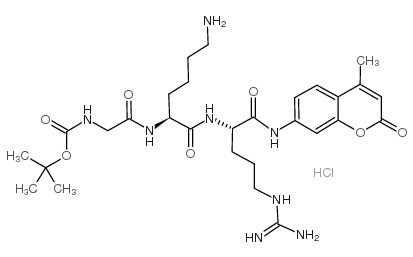 BOC-GLY-LYS-ARG-AMC · HCL结构式