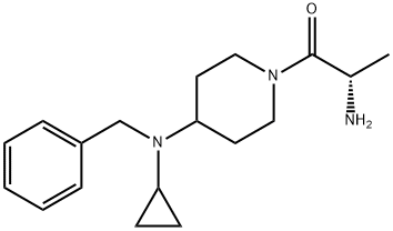 (S)-2-Amino-1-[4-(benzyl-cyclopropyl-amino)-piperidin-1-yl]-propan-1-one结构式