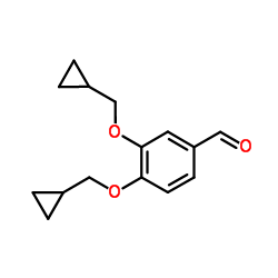 Benzaldehyde, 3,4-bis(cyclopropylmethoxy)- Structure