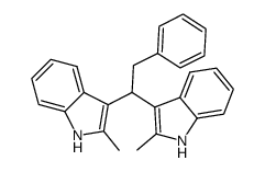 3,3′-(2-phenylethane-1,1-diyl)bis(2-methyl-1H-indole) Structure