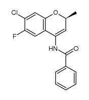 (S)-N-(7-chloro-6-fluoro-2-methyl-2H-chromen-4-yl)benzamide结构式