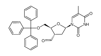 3'-deoxy-3'-C-formyl-5'-O-tritylthymidine结构式