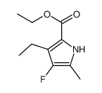 ethyl 3-ethyl-4-fluoro-5-methyl-1H-pyrrole-2-carboxylate结构式