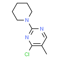 4-chloro-5-methyl-2-piperidinopyrimidine structure