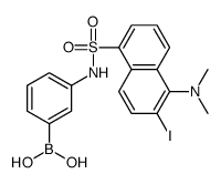 3-(5-dimethylamino-6-iodo-1-naphthalenesulfonamido)phenylboronic acid Structure