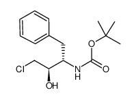 (2R,3S)-3-(tert-Butoxycarbonylamino)-1-chloro-2-hydroxy-4-phenylbutane Structure