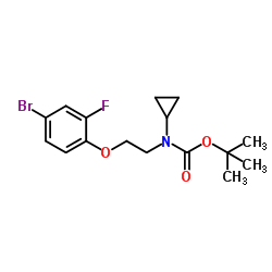 2-Methyl-2-propanyl [2-(4-bromo-2-fluorophenoxy)ethyl]cyclopropylcarbamate结构式