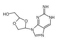 [(2R,4R)-4-(2-aminopurin-9-yl)-1,3-dioxolan-2-yl]methanol结构式