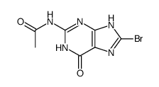 N-2-Acetyl-8-bromoguanine Structure