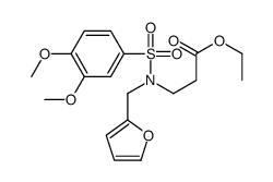 ETHYL 3-[[(3,4-DIMETHOXYPHENYL)SULFONYL](2-FURYLMETHYL)AMINO]PROPANOATE structure