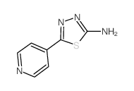 2-氨基-5-(4-吡啶基)-1,3,4-噻重氮结构式