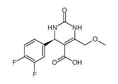 (S)-4-(3,4-difluorophenyl)-1,2,3,4-tetrahydro-6-(methoxymethyl)-2-oxo-5-pyrimidinecarboxylic acid结构式