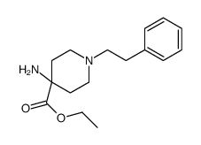 ETHYL 4-AMINO-1-PHENETHYLPIPERIDINE-4-CARBOXYLATE结构式