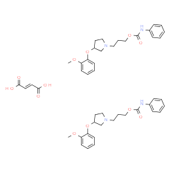 but-2-enedioic acid, 3-[3-(2-methoxyphenoxy)pyrrolidin-1-yl]propyl N-p henylcarbamate structure