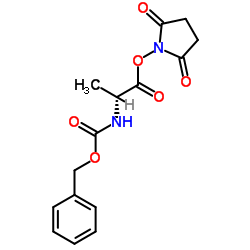 Benzyloxycarbonyl-D-alanine N-hydroxysuccinimide ester structure