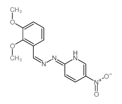 Benzaldehyde,2,3-dimethoxy-, 2-(5-nitro-2-pyridinyl)hydrazone结构式