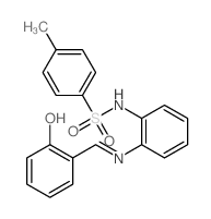 Benzenesulfonamide,N-[2-[[(2-hydroxyphenyl)methylene]amino]phenyl]-4-methyl-结构式