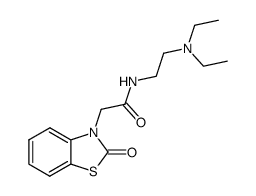 N-[2-(Diethylamino)ethyl]-2-oxobenzothiazole-3(2H)-acetamide结构式