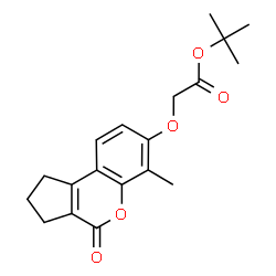 tert-butyl 2-[(6-methyl-4-oxo-2,3-dihydro-1H-cyclopenta[c]chromen-7-yl)oxy]acetate Structure