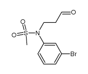 N-(3-bromophenyl)-N-(3-oxopropyl)methanesulfonamide结构式