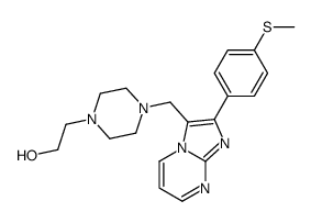 4-[[2-[4-(Methylthio)phenyl]imidazo[1,2-a]pyrimidin-3-yl]methyl]-1-piperazineethanol structure